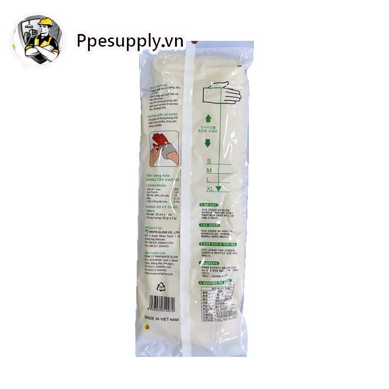 Găng tay cao su cầu vồng - combi 30-32cm