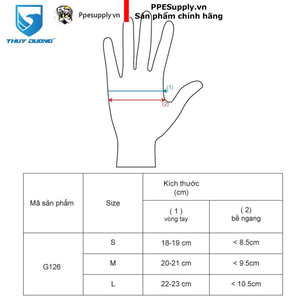 Găng tay chống hóa chất Thùy Dương G126