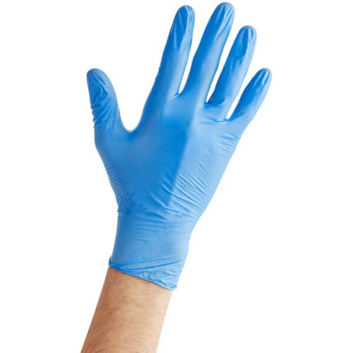 Găng tay cao su Nitrile Saraya HY, không bột, màu xanh dương