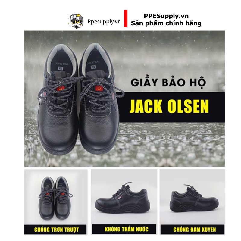 Giày bảo hộ siêu bền da bò Jack Olsen JO800