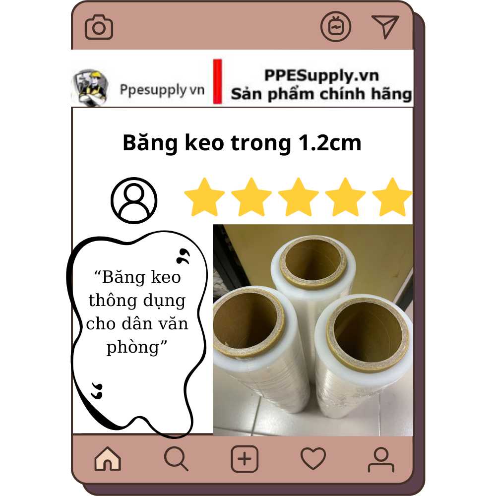 Băng Keo Trong 1.2cm