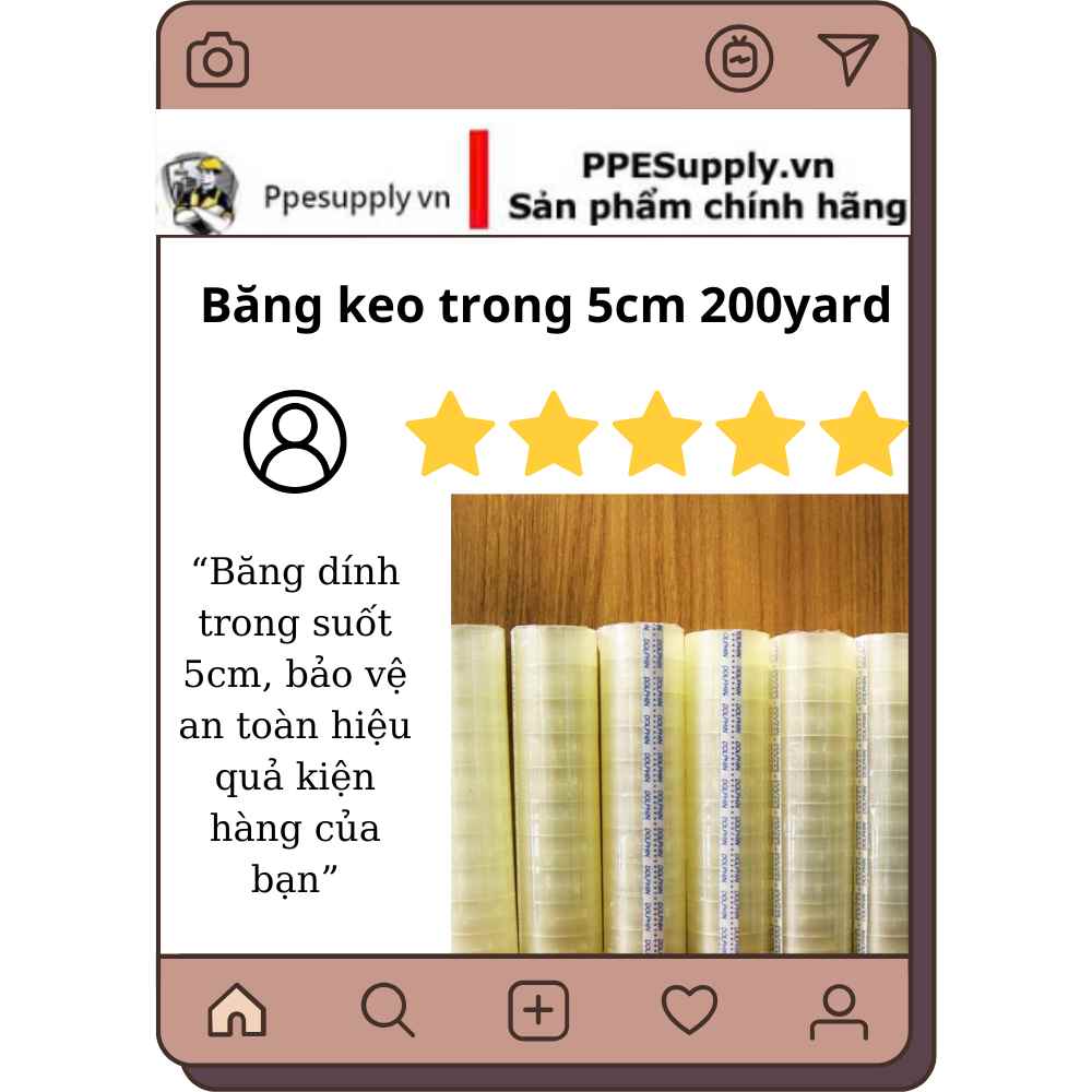 Băng keo trong 5cm 300 yard