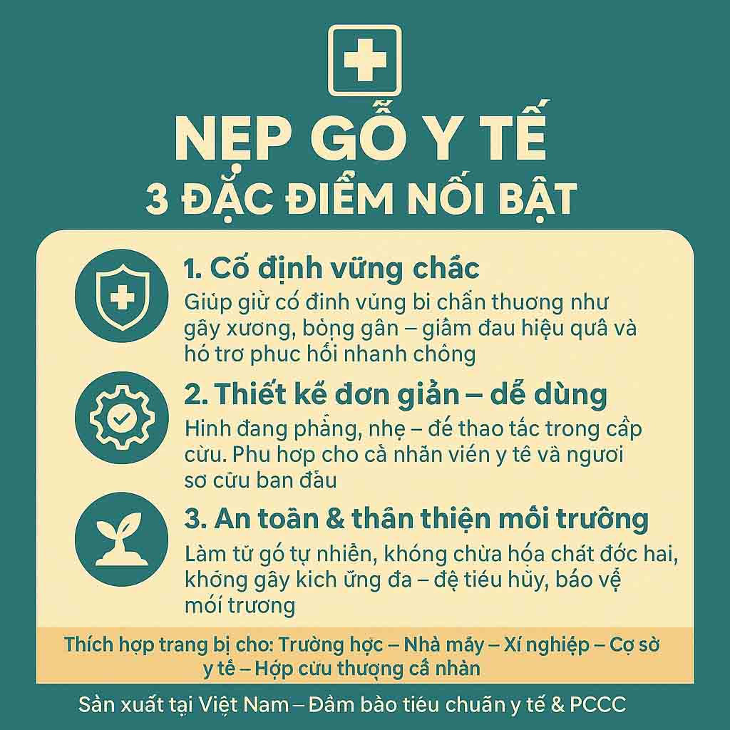 Nẹp gỗ y tế