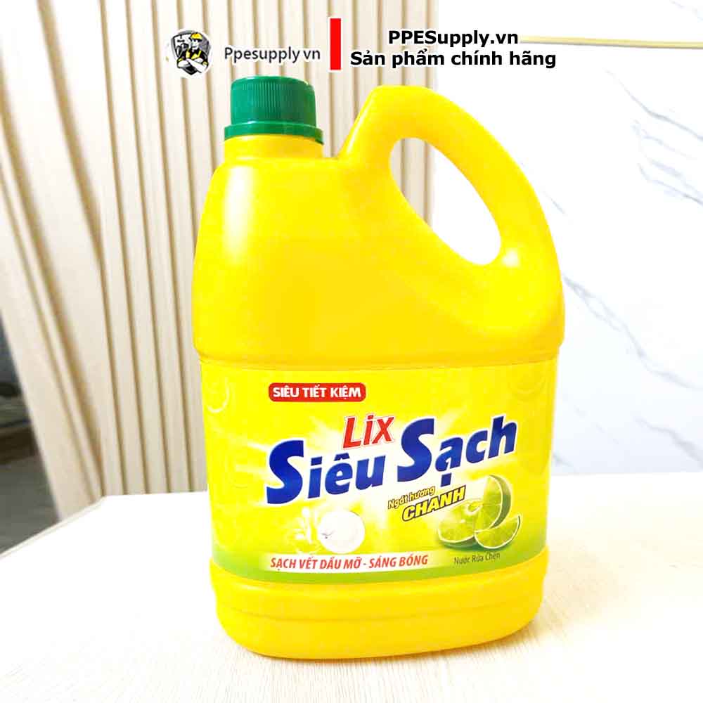 Nườc rửa chén Lix 3.6 lít (hương chanh)