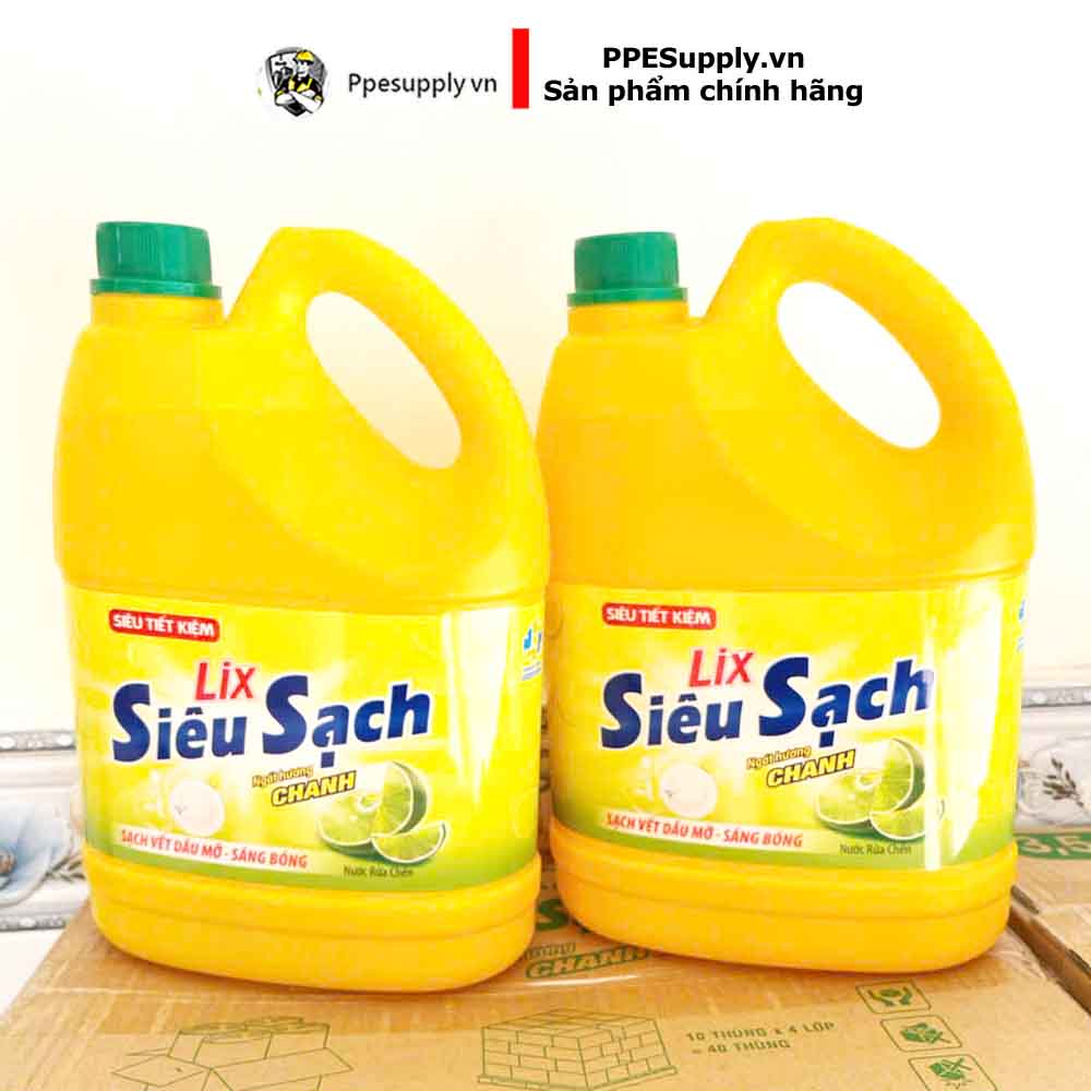 Nườc rửa chén Lix 3.6 lít (hương chanh)