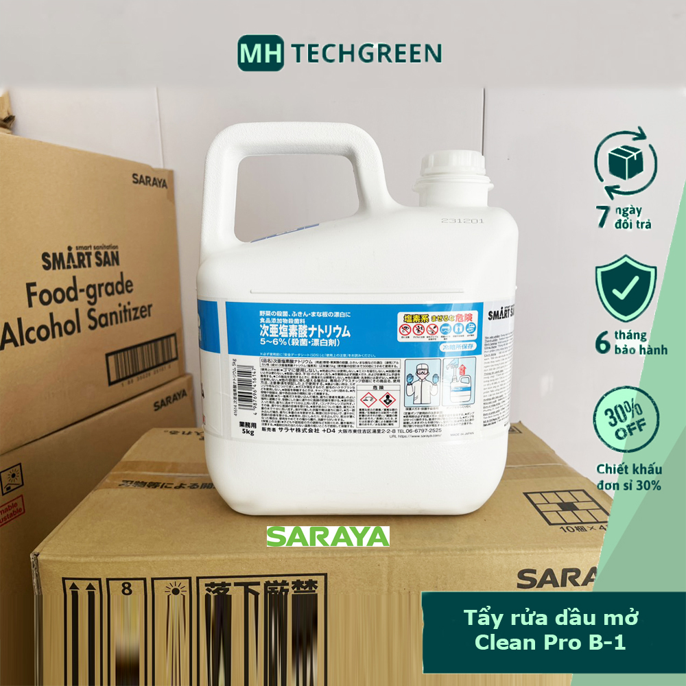 Dung dịch tẩy trắng và sát khuẩn Clean.Pro B-1 Saraya