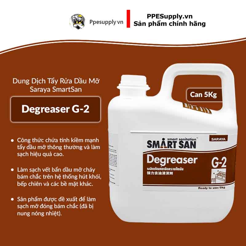 Dung dịch tẩy rửa dầu mỡ Saraya Degreaser G2