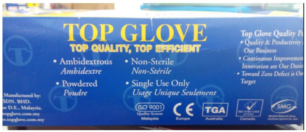 Găng tay cao su Top Glove Nitril