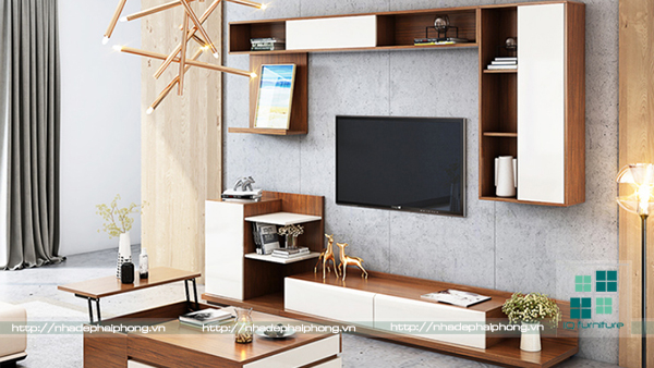 kệ tivi kết hợp kệ trang trí