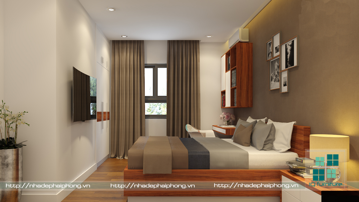 thiết kế nội thất phòng ngủ chung cư hải phòng