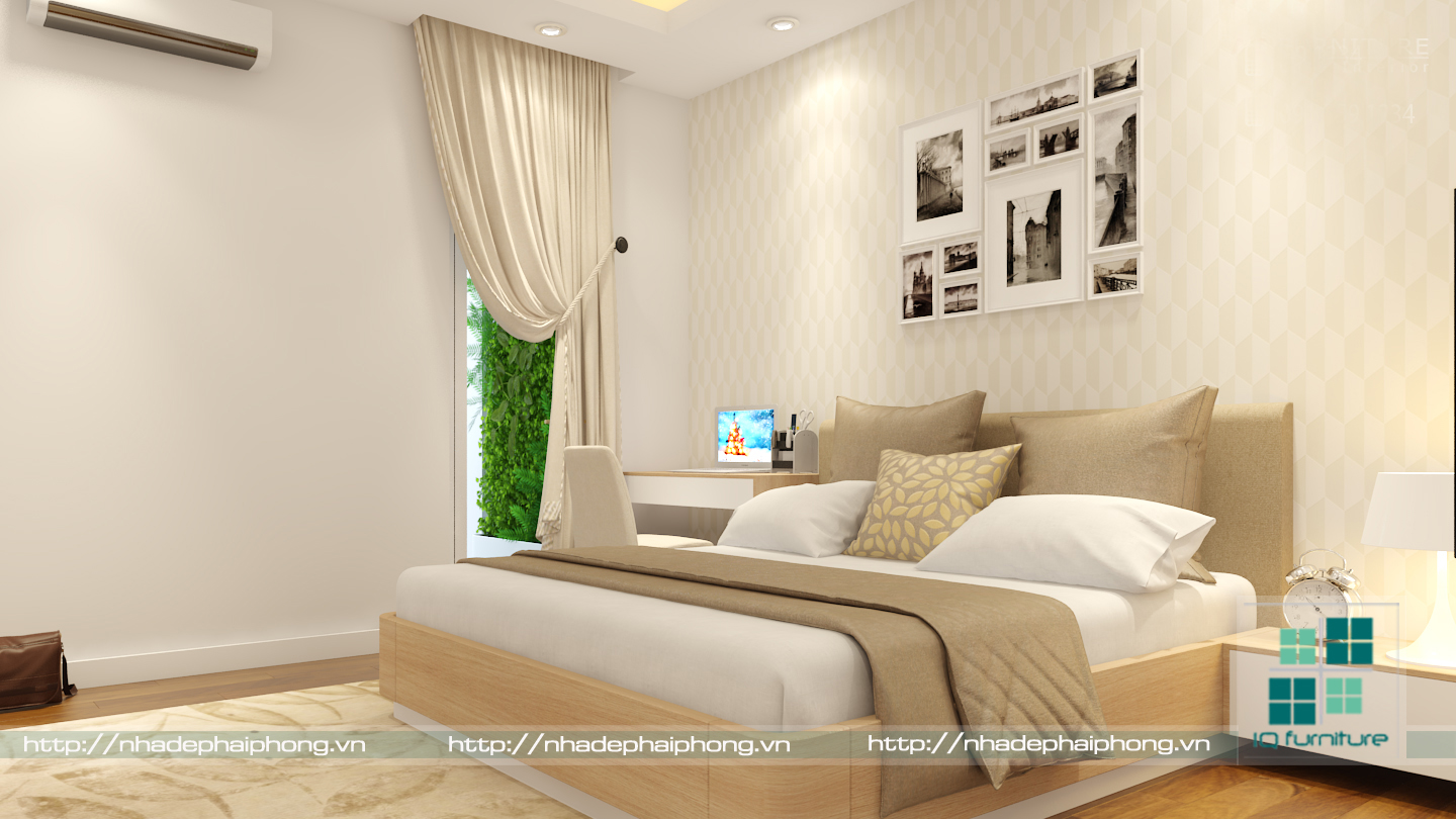 thiết kế nội thất phòng ngủ chung cư hải phòng