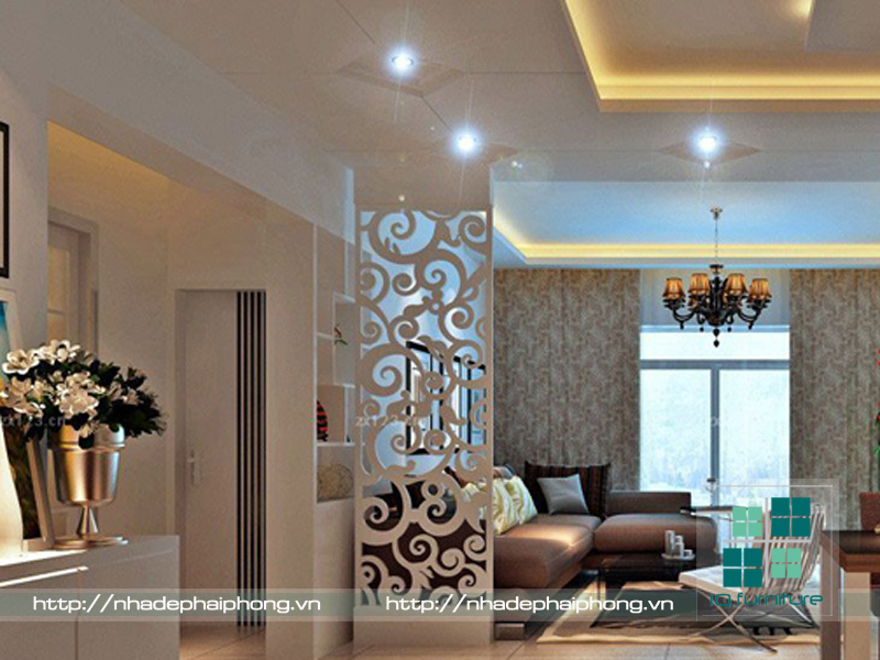 vách ngăn phòng khách hải phòng