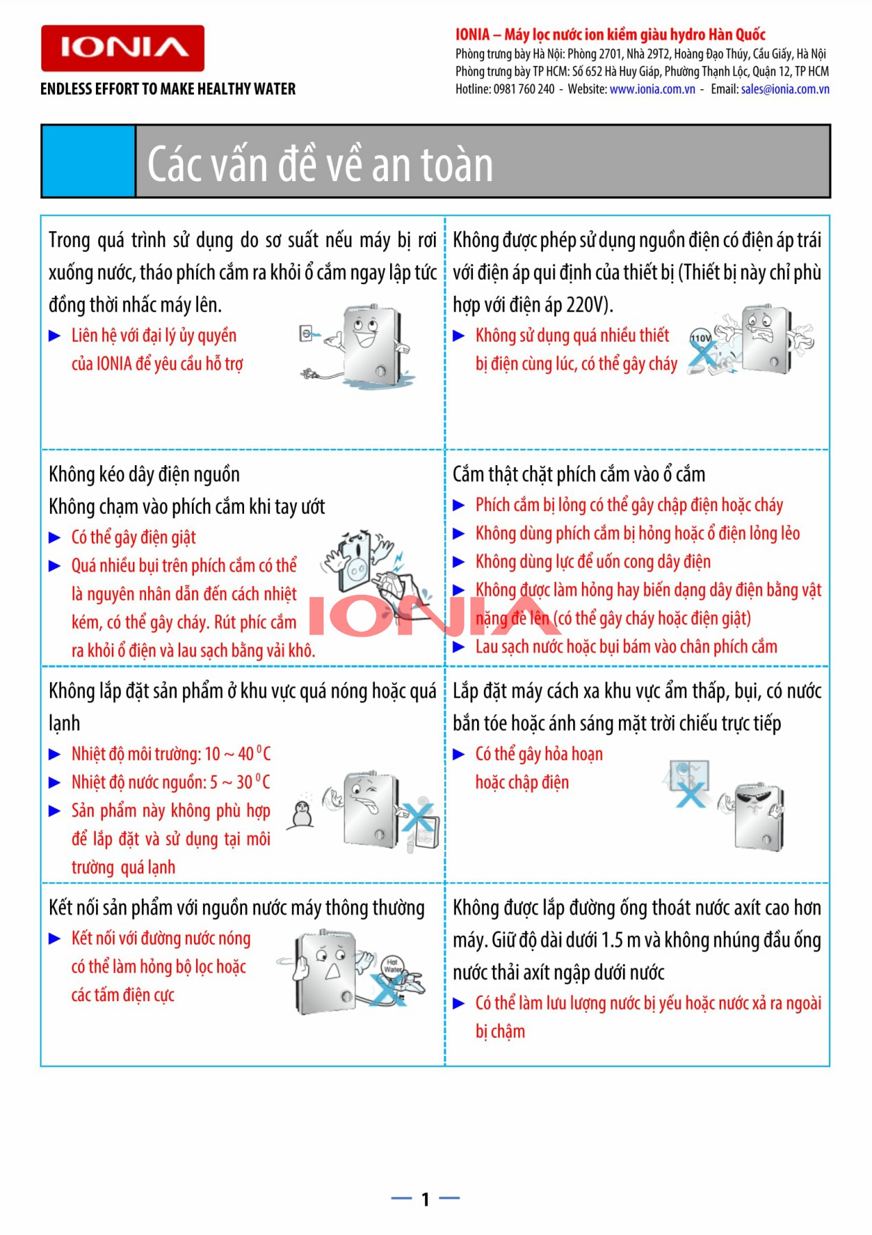 Máy điện giải ion kiềm Ionia U Blue 