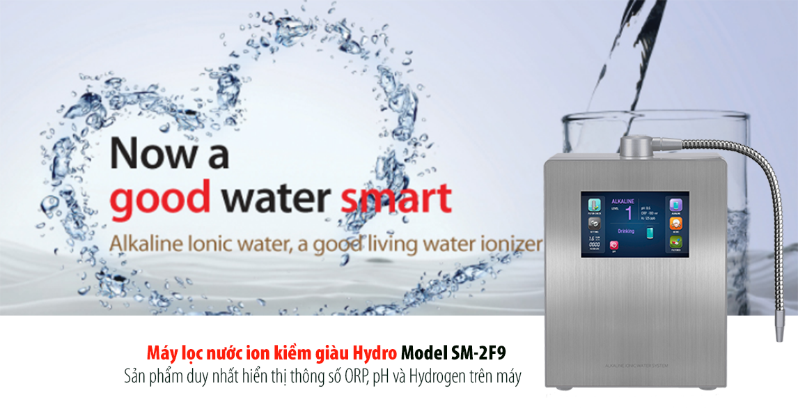 TOP 7 máy lọc nước ion kiềm Hàn Quốc – “Bí quyết” sống thọ của người Nhật, Hàn 12 Máy điện giải ION KIỀM HYDROGEN SM - 2F9 - Hãng IONIA Hàn Quốc Lọc nước Green