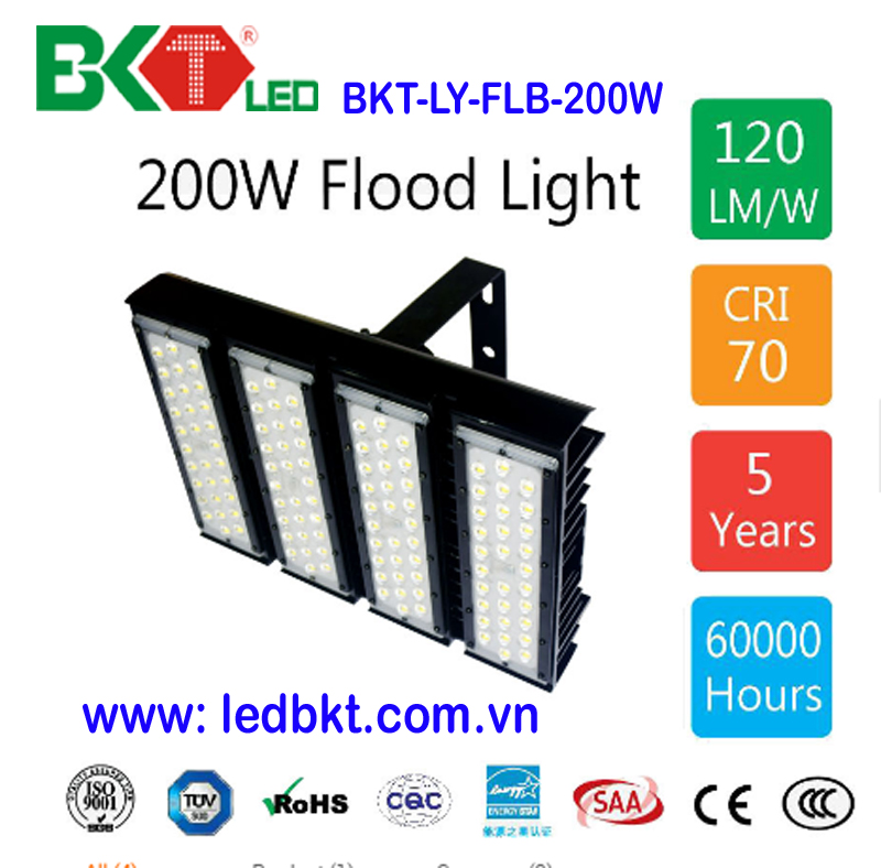 Đèn pha led flood light 200W COB mẫu F2