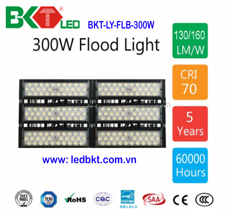 Đèn pha led flood light 300W COB mẫu F