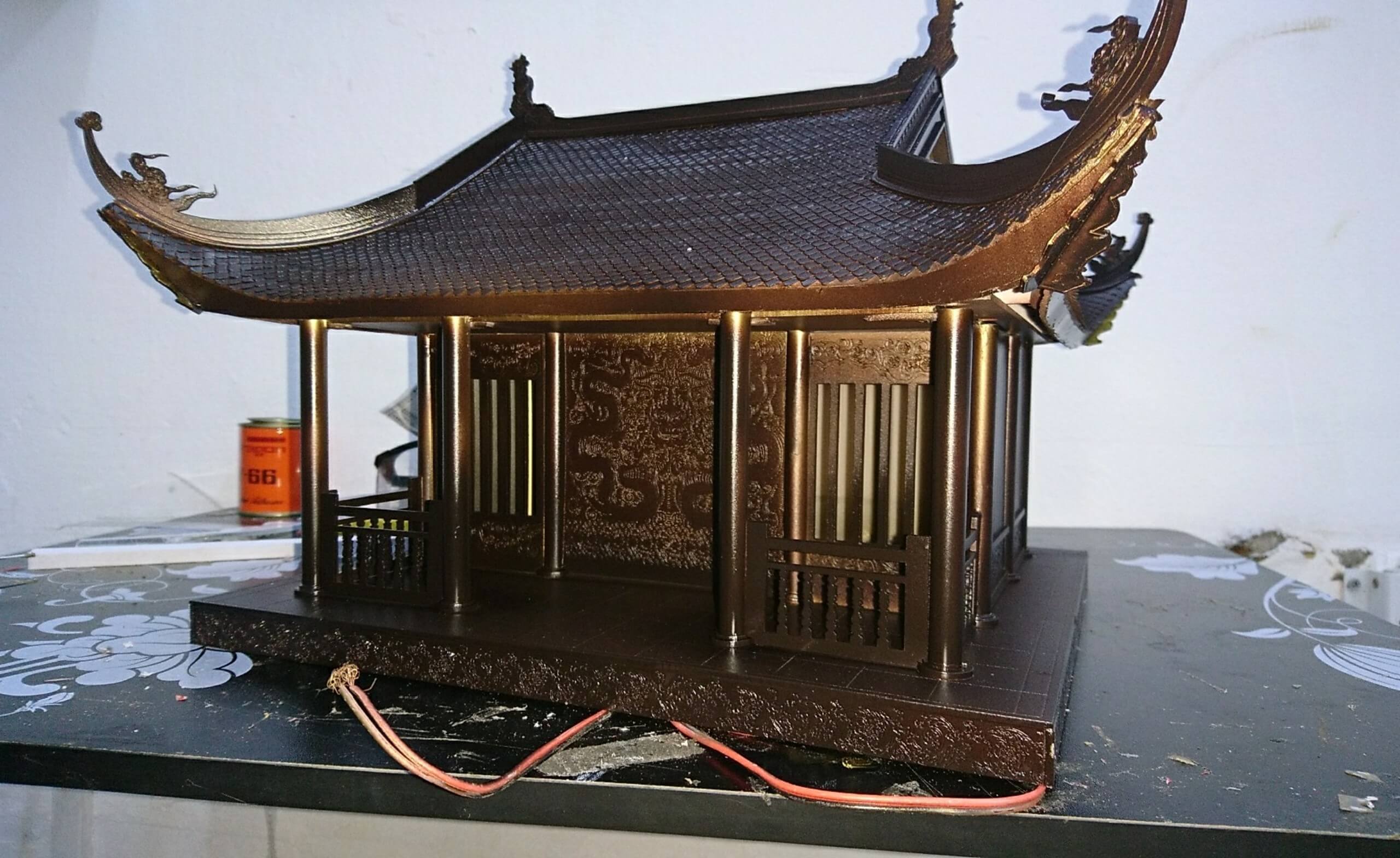 Mô hình chùa và tượng cho dự án hoa lập thể núi Yên Tử