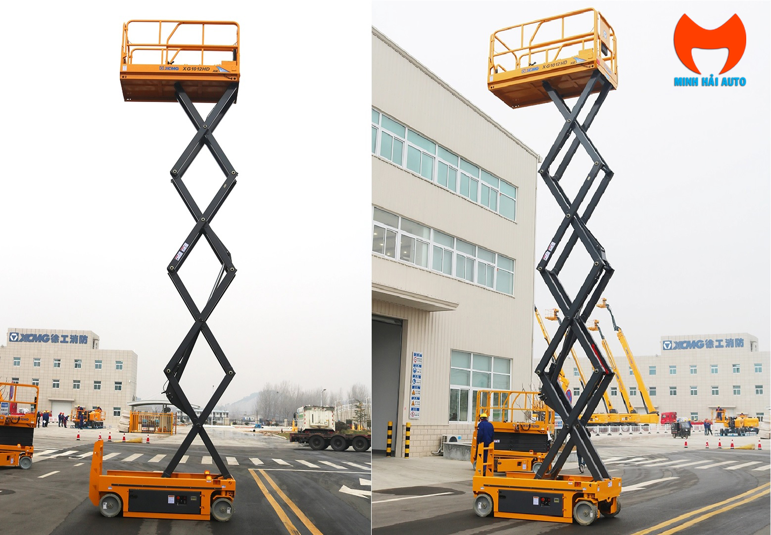 Xe nâng người cắt kéo 10m XCMG XG1012HD