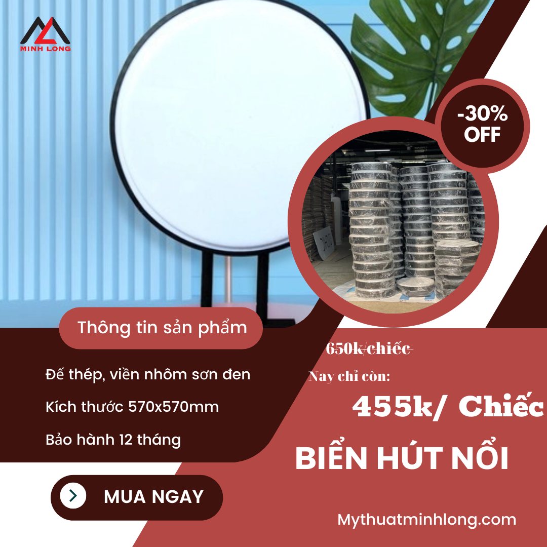 Khuyến mãi đặc biệt “GIẢM GIÁ 50%” khi mua Biển hút nổi và In UV cuộn