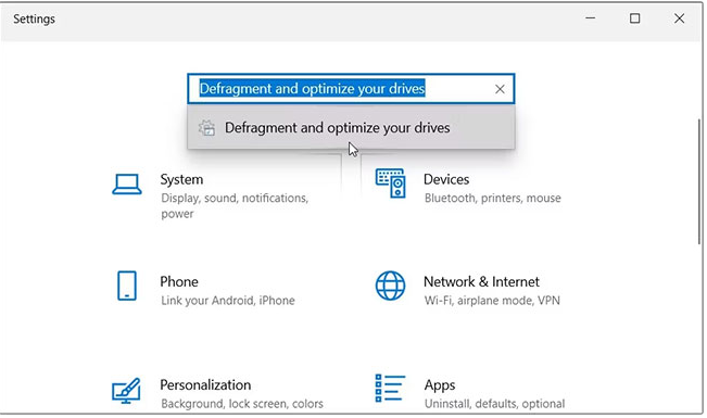 5 cách mở Disk Defragmenter trên Windows