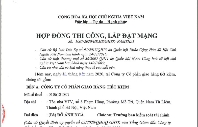 mẫu hợp đồng thi công mạng lan