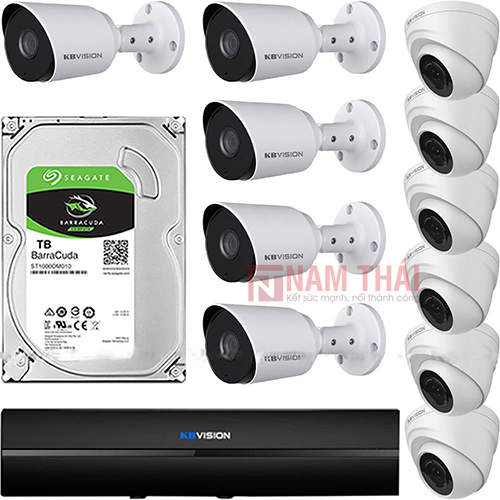 Lắp đặt trọn bộ 11 camera giám sát 2.0MP Kbvision - nam thái