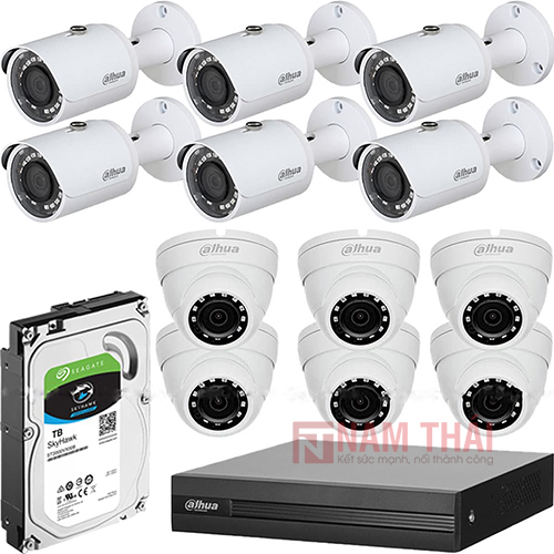 Lắp đặt trọn bộ 12 camera giám sát 1.0M Dahua - nam thái