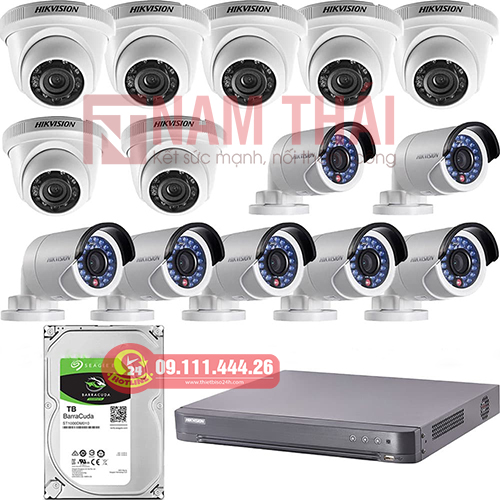 Lắp đặt trọn bộ 14 camera giám sát 2.0M Hikvision - nam thái