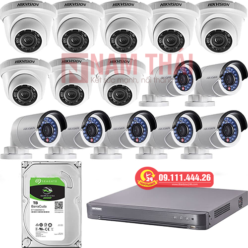 Lắp đặt trọn bộ 15 camera giám sát 2.0M Hikvision - nam thái