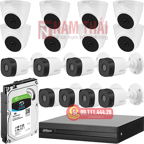 Lắp đặt trọn bộ 16 camera giám sát 2.0M Dahua - nam thái