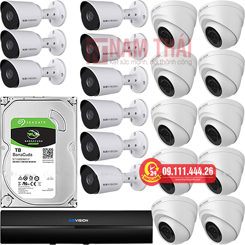 Lắp đặt trọn bộ 19 camera giám sát 2.0M Kbvision - nam thái