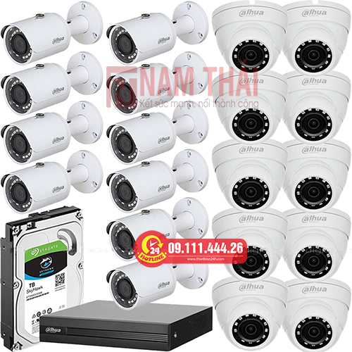 Lắp đặt trọn bộ 20 camera giám sát 1.0M Dahua - nam thái