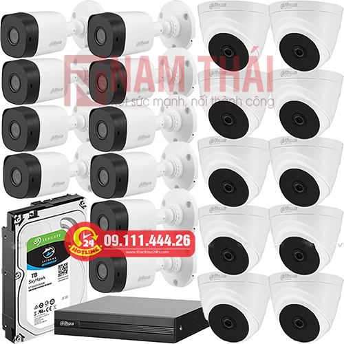 Lắp đặt trọn bộ 20 camera giám sát 2.0M Dahua - nam thái