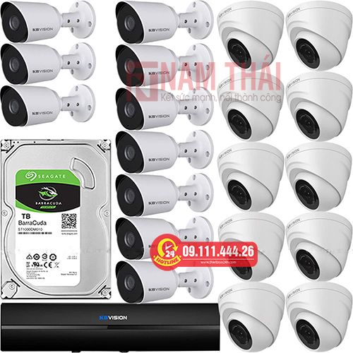 Lắp đặt trọn bộ 20 camera giám sát 2.0M Kbvision - nam thái