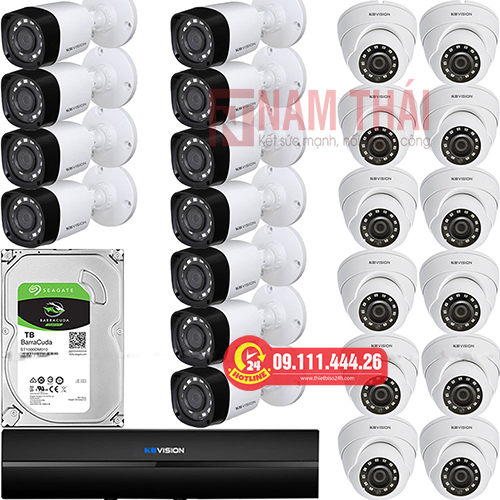 Lắp đặt trọn bộ 23 camera giám sát 1.0M Kbvision - nam thái