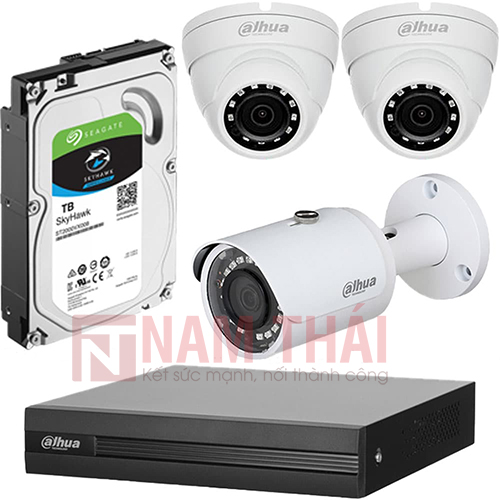 Lắp đặt trọn bộ 3 camera quan sát 1.0MP Dahua - nam thái