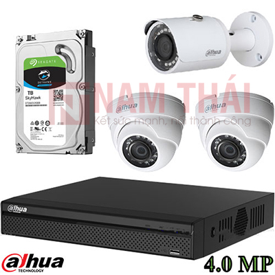 Lắp đặt trọn bộ 3 camera quan sát 4.0M Dahua - nam thái