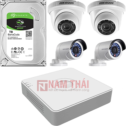 Lắp đặt trọn bộ 4 camera giám sát 2.0M Hikvision - nam thái