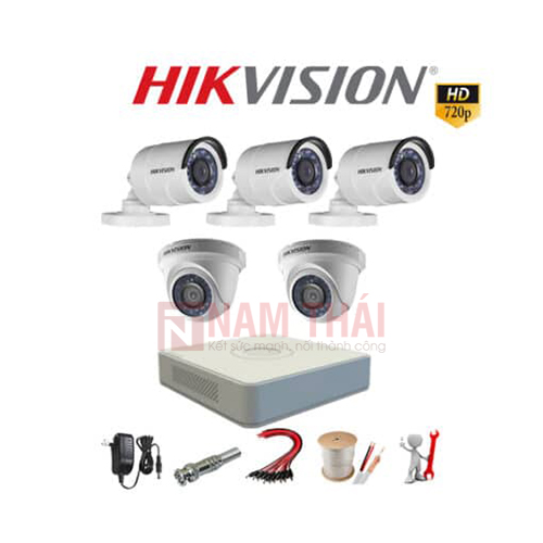 Lắp Đặt Trọn Bộ 5 Camera IP Giám Sát 1.0M Hikvision - nam thái