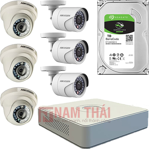 Lắp đặt trọn bộ 6 camera giám sát 1.0MP Hikvision - nam thái