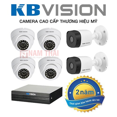 Lắp đặt trọn bộ 6 camera giám sát 1.0MP KBvision - nam thái