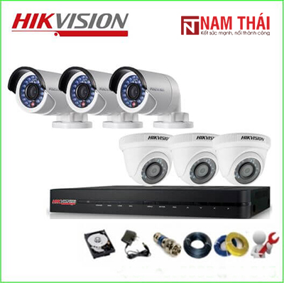 Lắp Đặt Trọn Bộ 6 Camera IP Giám Sát 1.0M Hikvision - nam thái