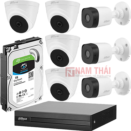 Lắp đặt trọn bộ 7 camera giám sát 2.0MP Dahua - nam thái