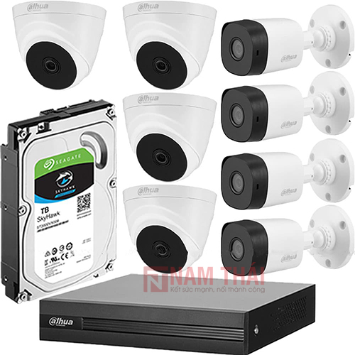 Lắp đặt trọn bộ 8 camera giám sát 2.0MP Dahua - nam thái