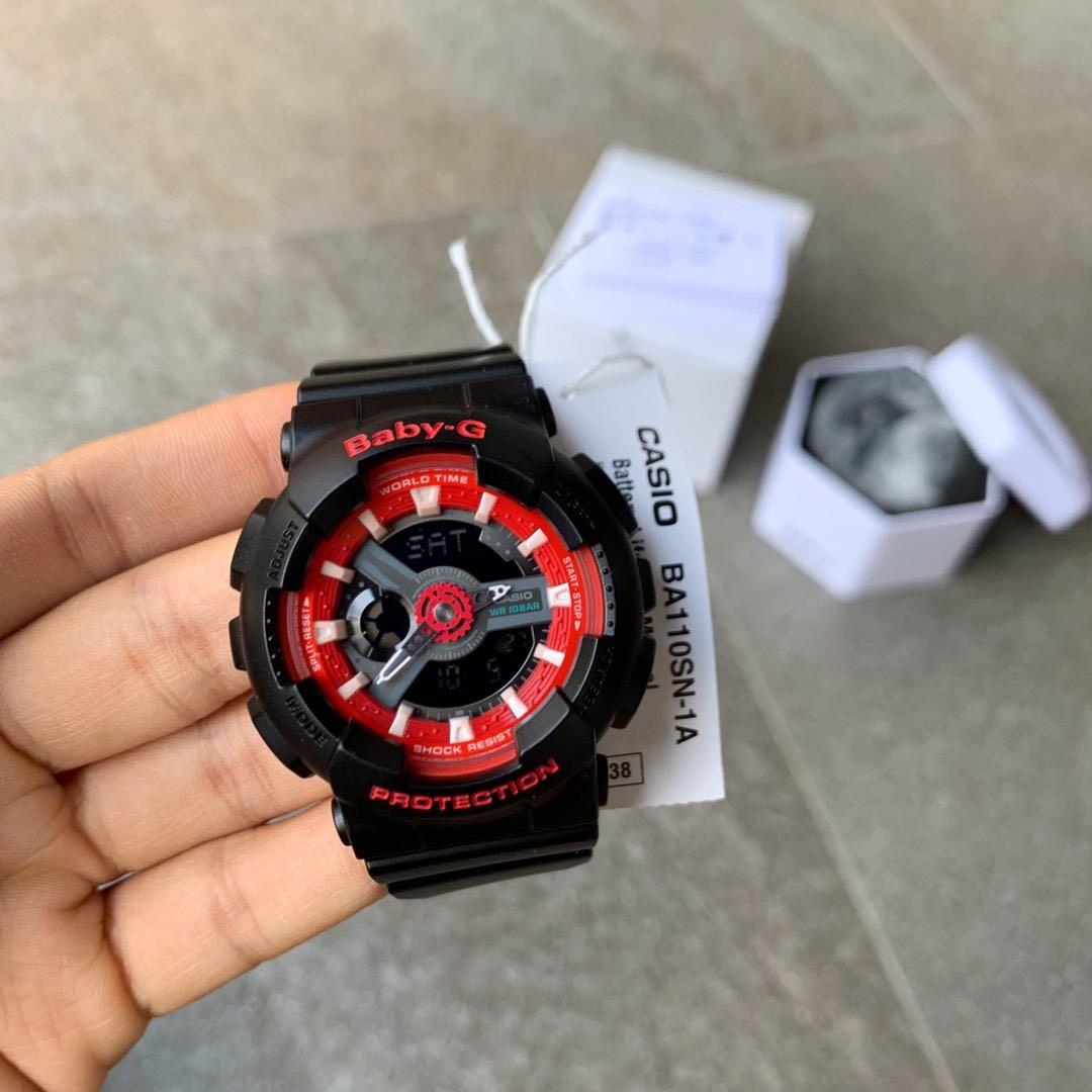 BABY G BA 110SN 1A BLACK BAND BA 110SN 1ADR TP WATCH PREMIUM