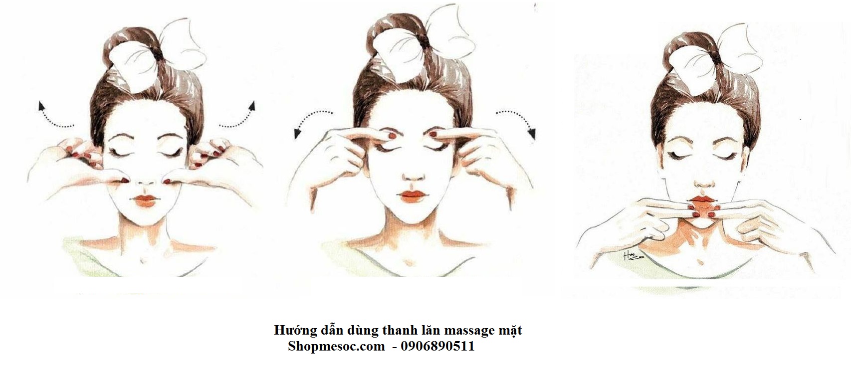 Cách sử dụng thanh lăn massage mặt Hàn Quốc