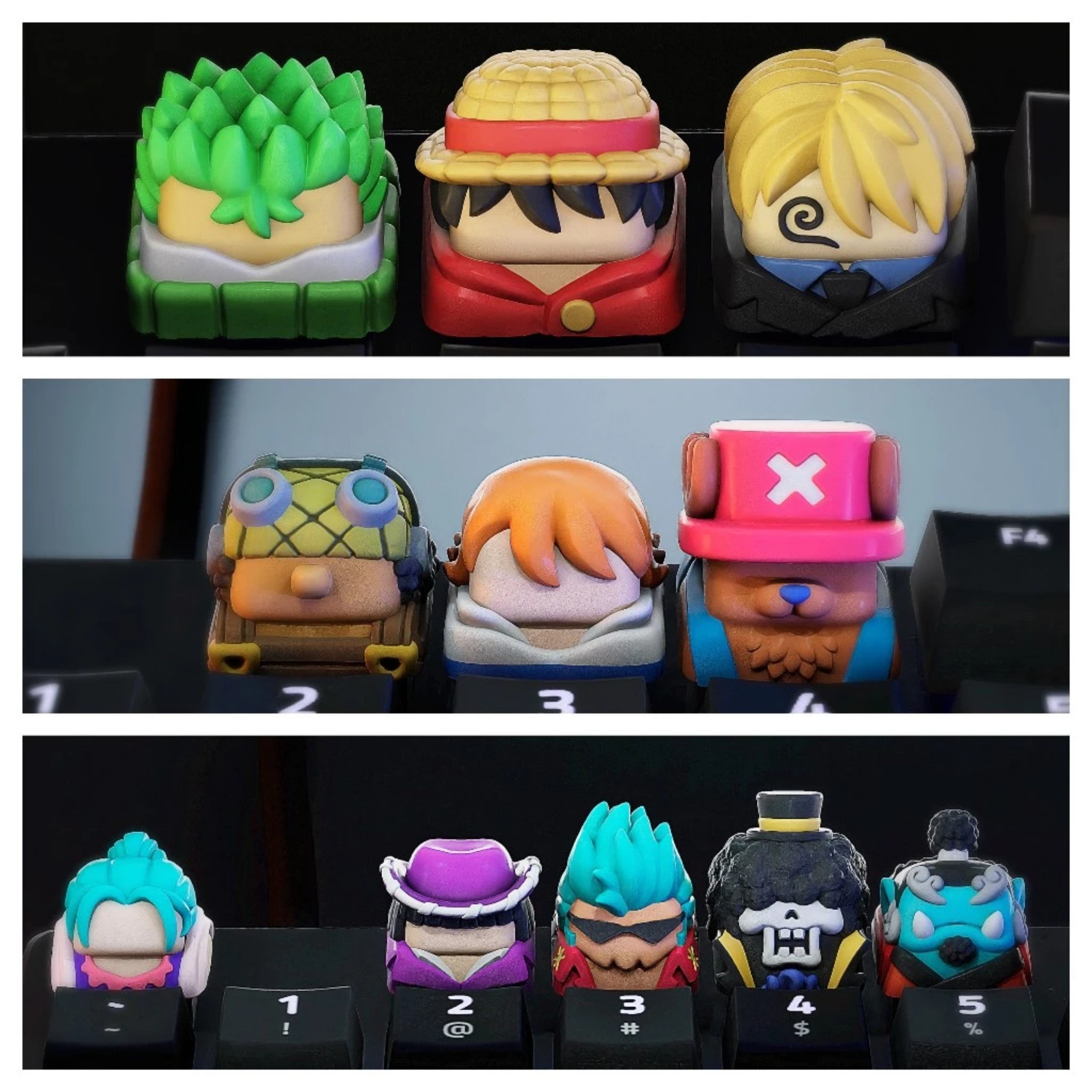 Key Cap Rasin One Piace Keycap FRANKY | BKsmart | One Piece | Keycap Bàn phím cơ | Đảo hải tặc