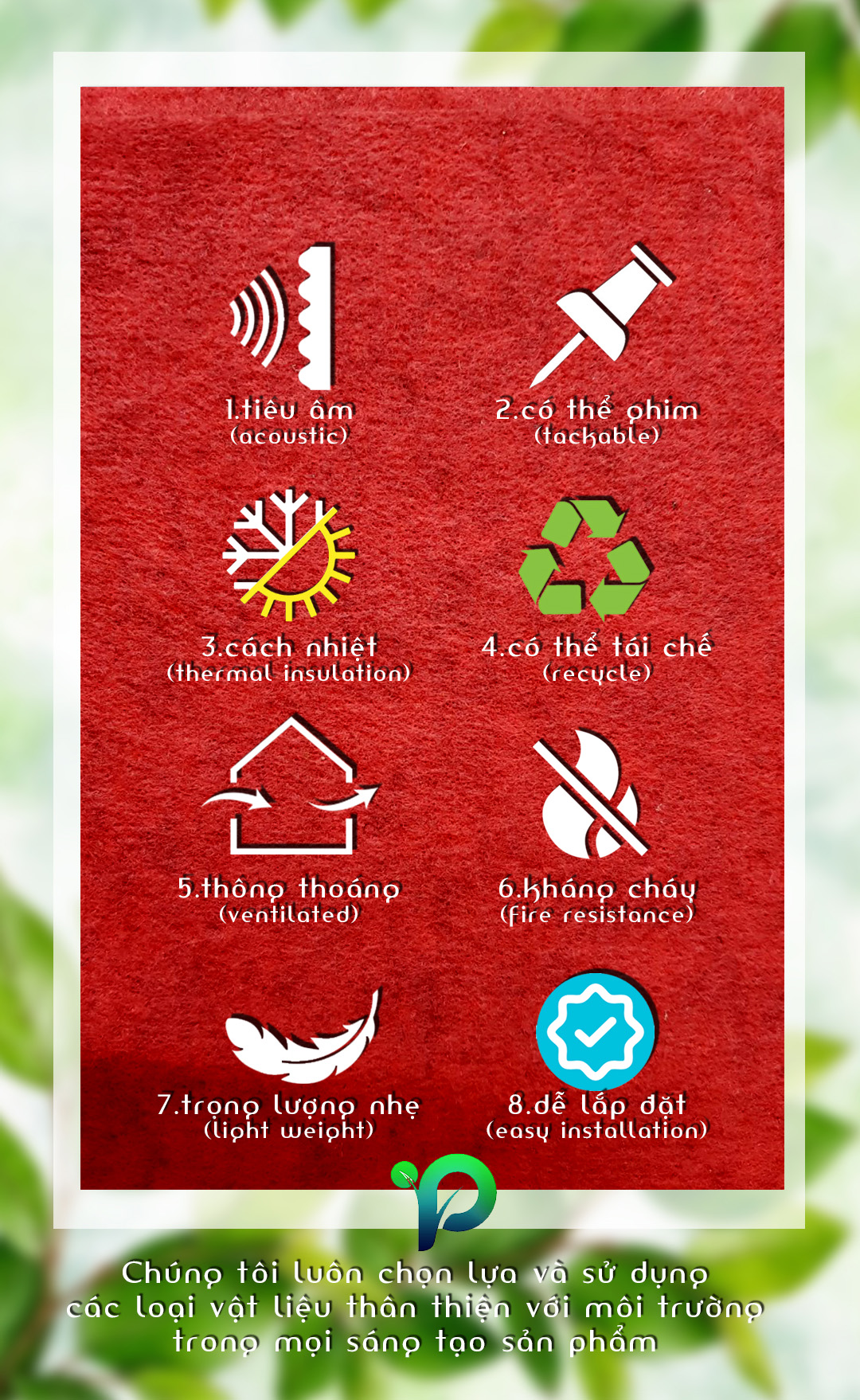 TẤM TIÊU ÂM BẢNG GHIM ART - 05