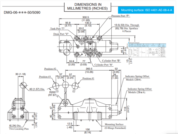 Kích thước lắp đặt van gạt tay Yuci Yuken DMG-06-3C60  