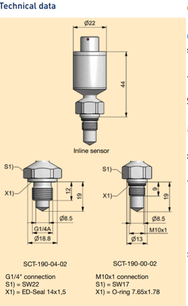 Kích thước lắp đặt sản phẩm cảm biến nhiệt độ STC-190-04-02